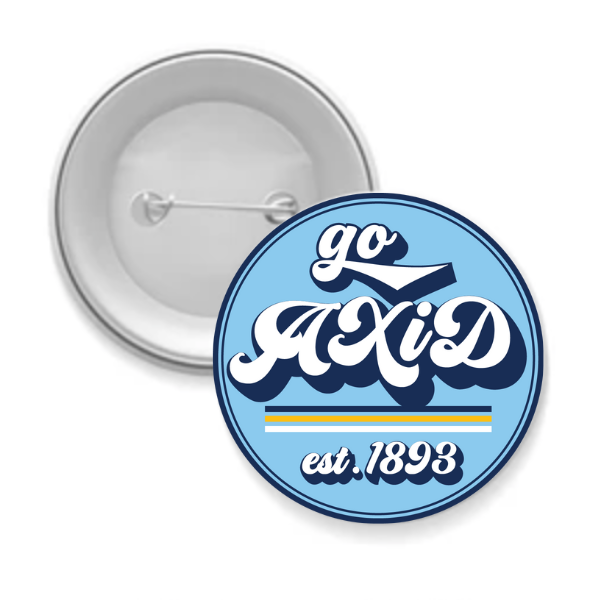 Sorority Button - Go Design: 3" Round / Pi Beta Phi