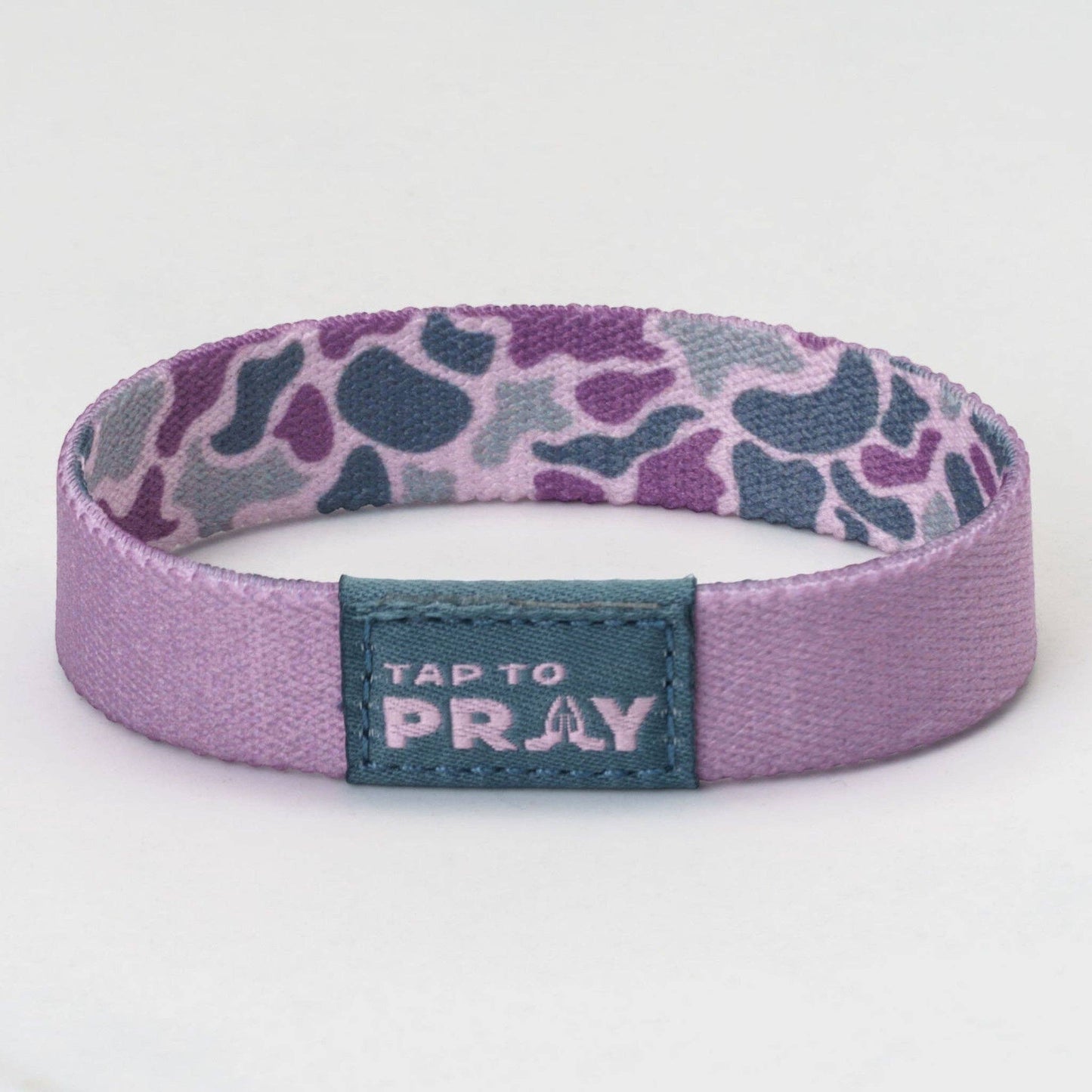Tap To Pray® Wristband – River Rock Camo - Lilac: Small