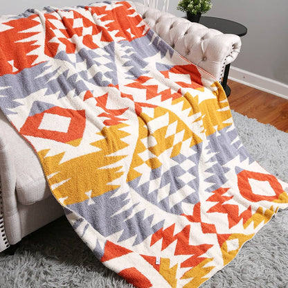 Tribal Pattern Cozy Soft Throw Blanket : 02 / ONE SIZE