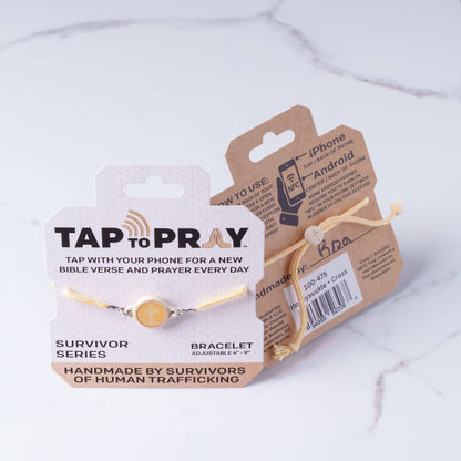 Tap To Pray® Survivor Series Bracelet: Moss + Cross