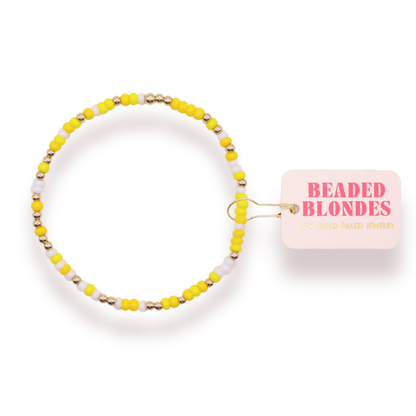 Yellows and White Sprinkle Bracelet (Kids Size)
