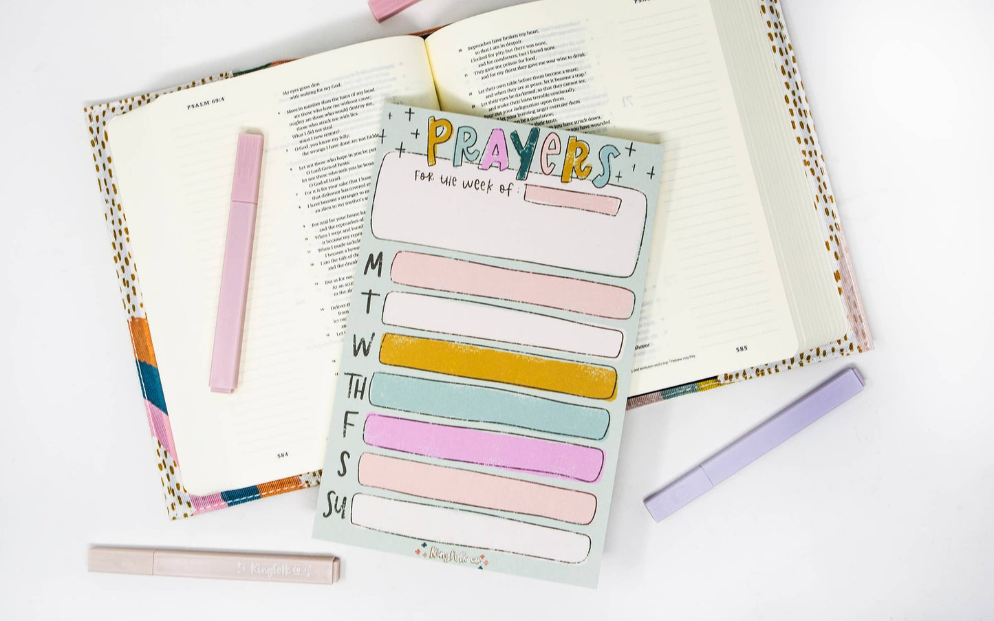 Weekly Prayers Large Notepad