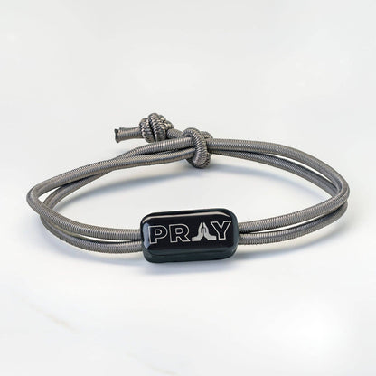 Tap To Pray® Survivor Series Tactical Bracelet: Onyx + Cross