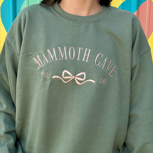 Mammoth Cave Embroidered Bow Crewneck