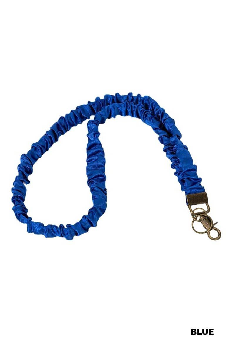 Trendy Scrunchie Lanyard: Royal Blue
