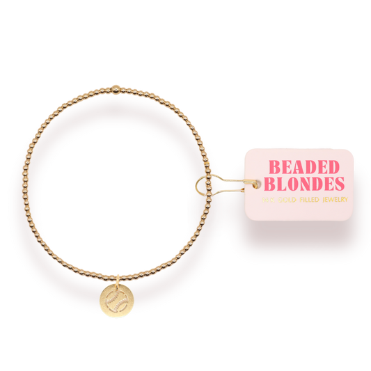 Baseball Charm on Gold