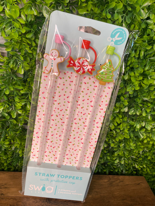 Cookie Jar Swig Straw Toppers Set