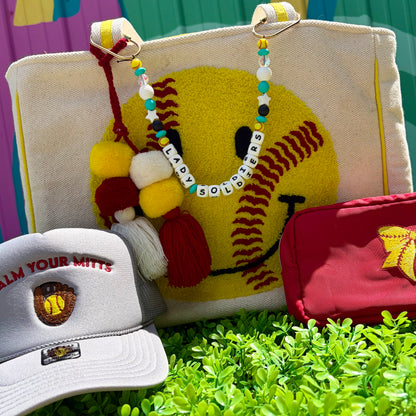 Lady Soldiers Softball Bag Charm