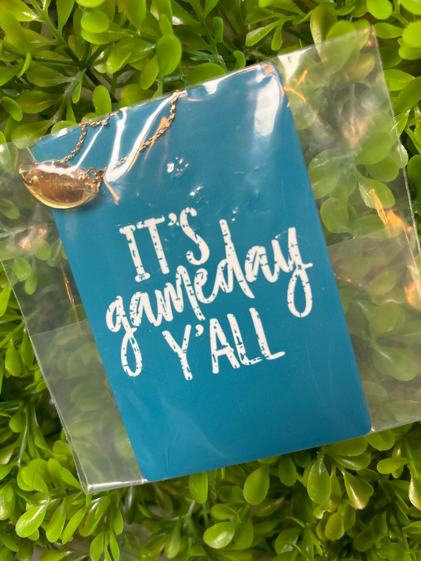 Football Necklace & Card