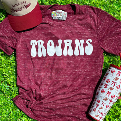 Groovy Trojans Marble Tee