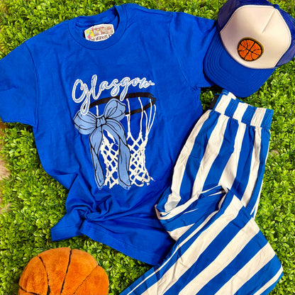 Lulu Mac Darby Stripe Pant - Royal Blue & White