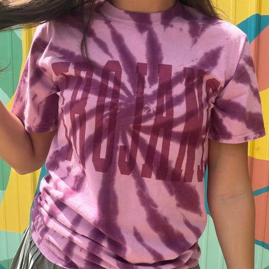 Trojans Tie-Dye Tee - Maroon