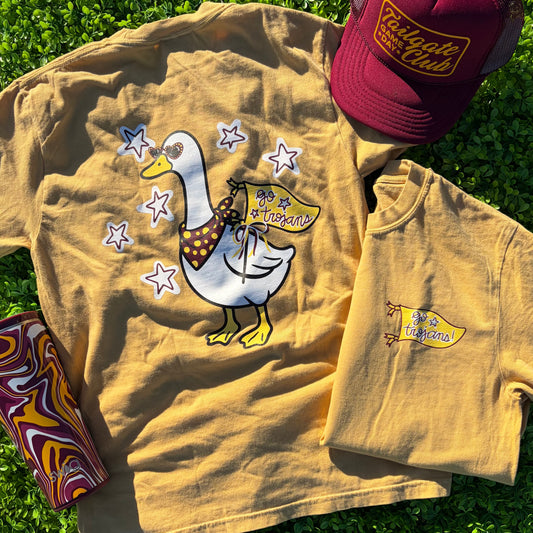 Go Trojans Gold Goose Comfort Color Tee
