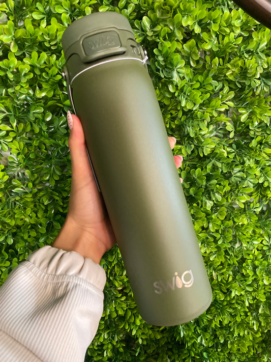 Swig Olive Leakproof EZ Fill Bottle 22oz