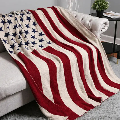 American Flag Design Cozy Soft Throw Blanket : RDNV / One Size