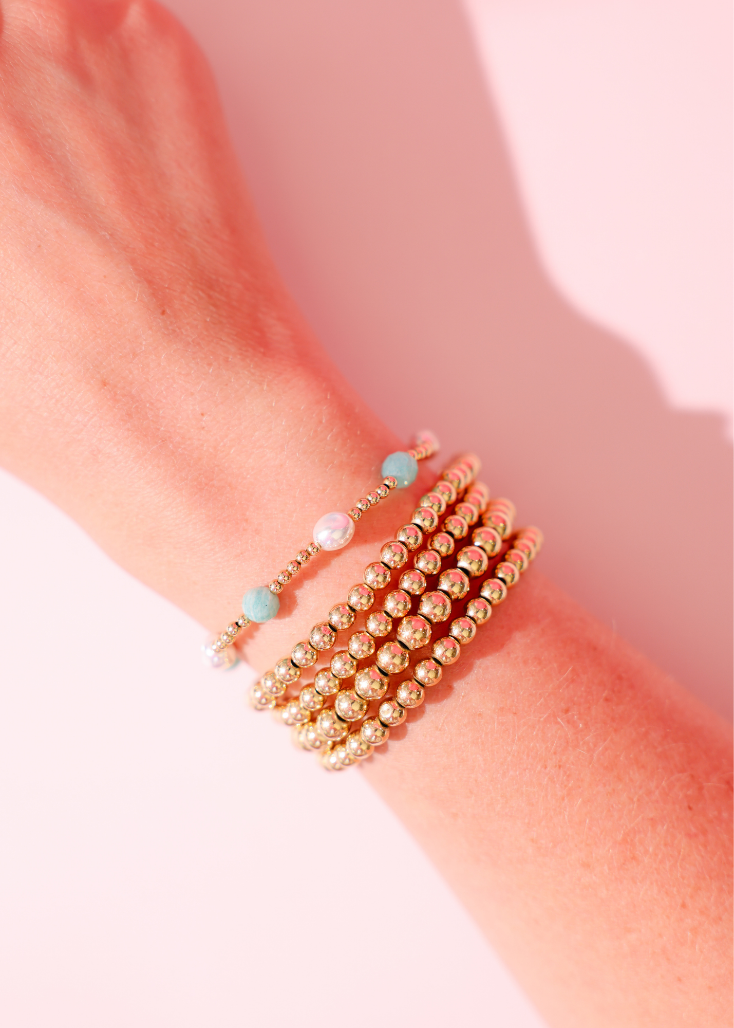 Turquoise Maggie Gemstone Bracelet: Standard 6.75 inch