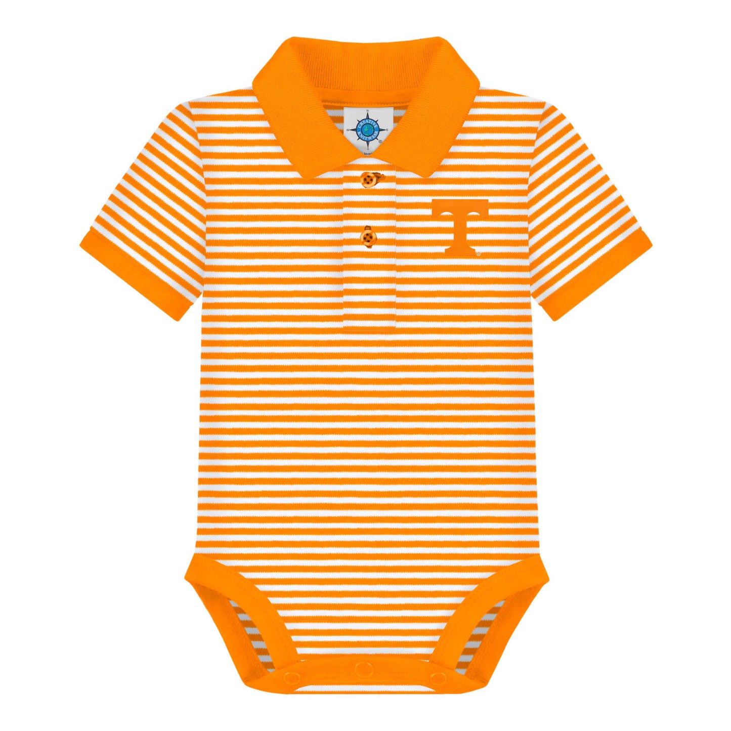 Tennessee Volunteers Striped Infant Polo Bodysuit: 0-3 Months