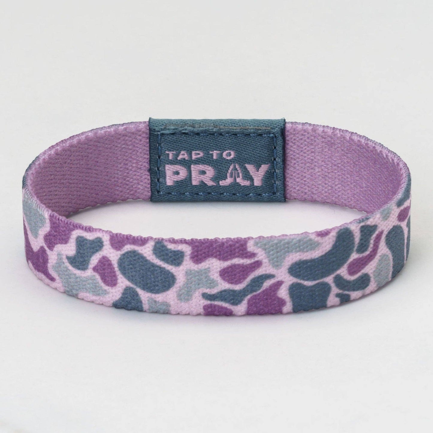 Tap To Pray® Wristband – River Rock Camo - Lilac: Small
