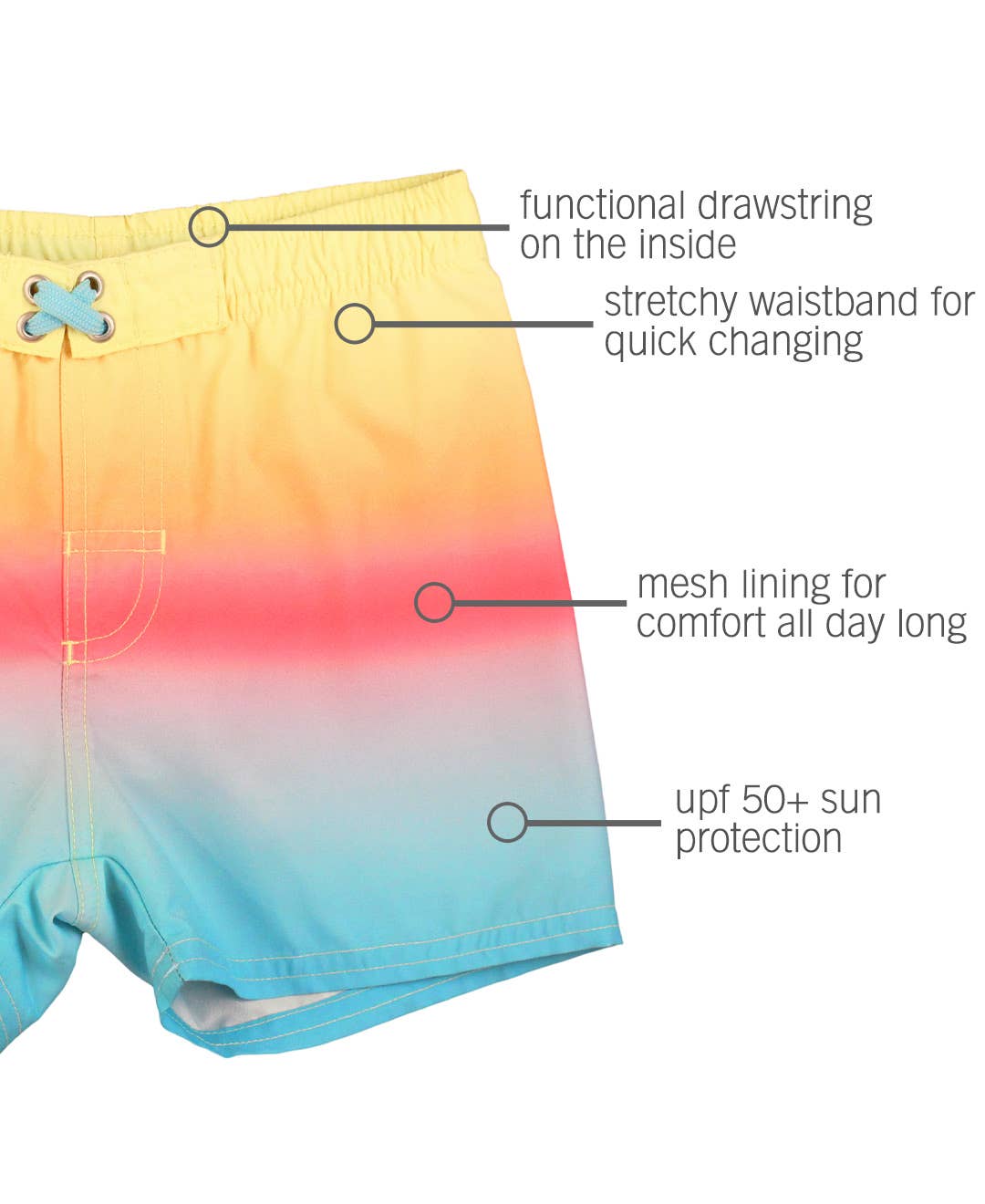 Beach Paradise Swim Trunks: 2T / Multi-Color