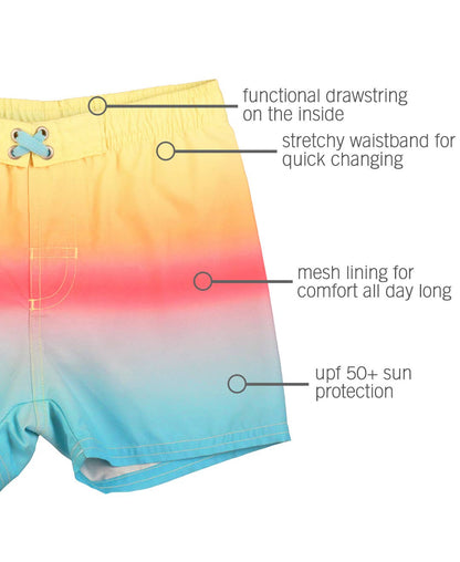 Beach Paradise Swim Trunks: 2T / Multi-Color