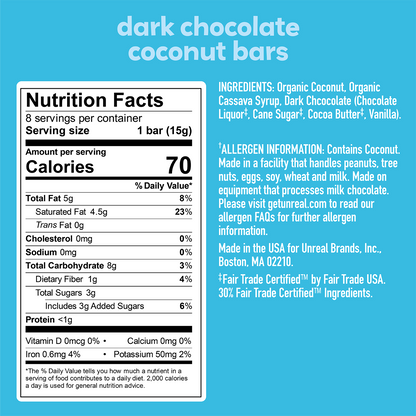 Dark Chocolate Coconut Bars