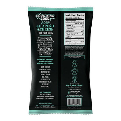 Pork King Good Smoky Jalapeno &Cheese Pork Rinds  1.75oz Bag