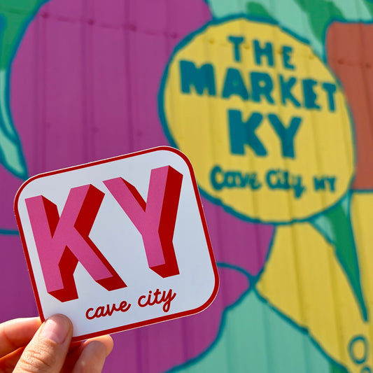 Cave City KY Sticker- Pink Two Tone