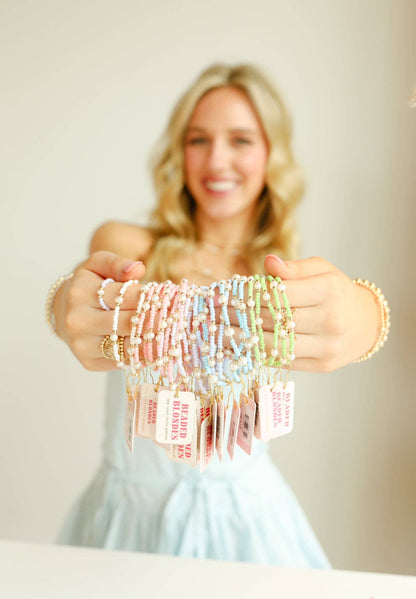 Pink Luster Pearl Bracelet: Standard 6.75 inch