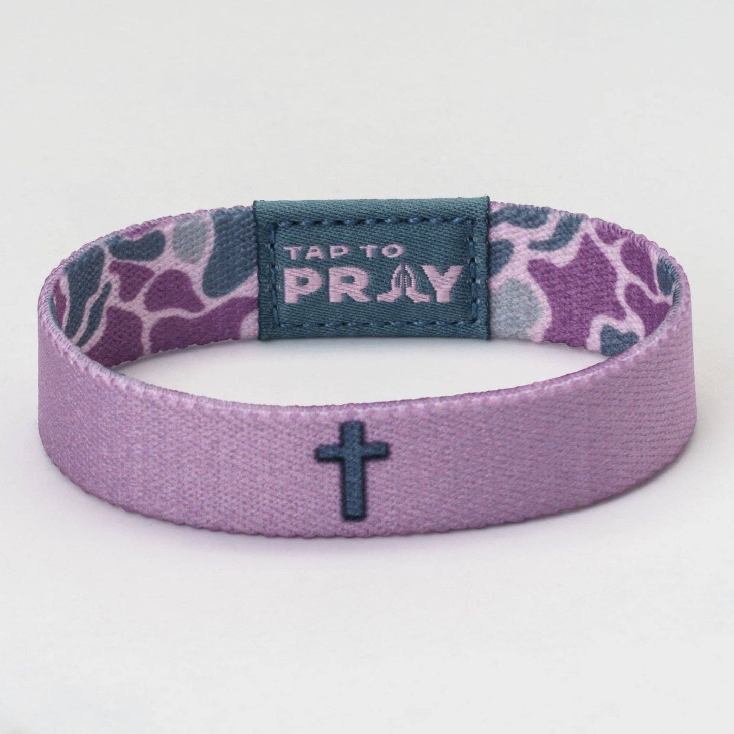 Tap To Pray® Wristband – River Rock Camo - Lilac: Small
