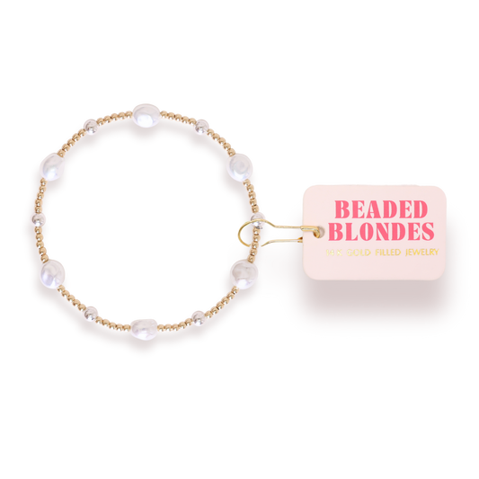 Maggie Bracelet in Gold with Silver: Standard 6.75 Inch