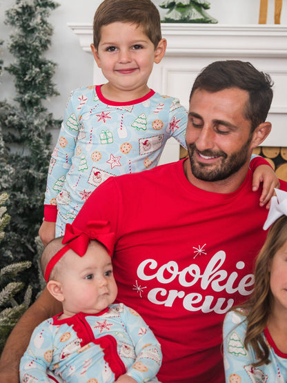 SoftSnooze™ Kids Bamboo Viscose Santa Sweets Long Sleeve Pajama Set: Blue / 9/10