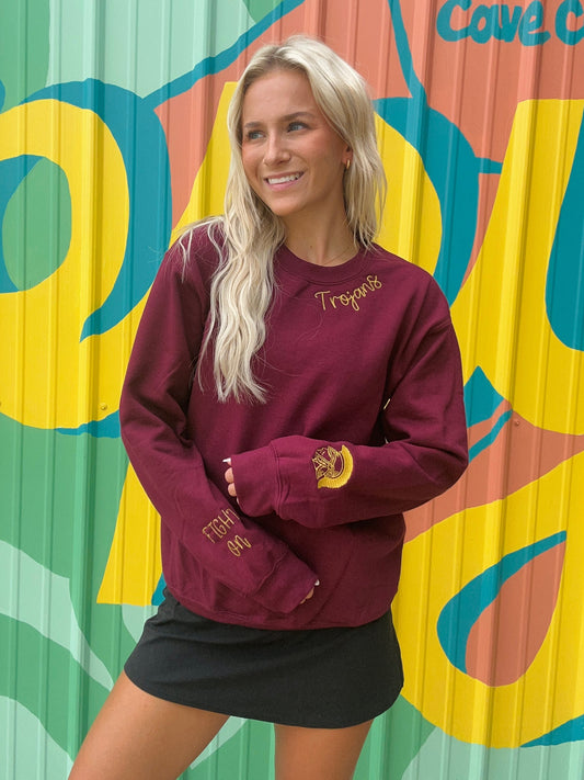 Trojans Embroidered Sweatshirt