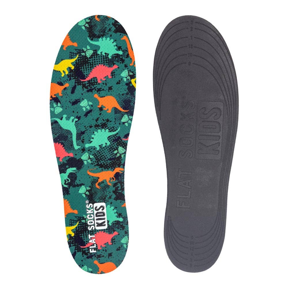 Dinosaur FLAT SOCKS Kids: 8 Toddler to 4 Kid's