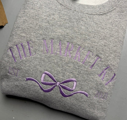 The Market Ky Embroidered Bow Crewneck