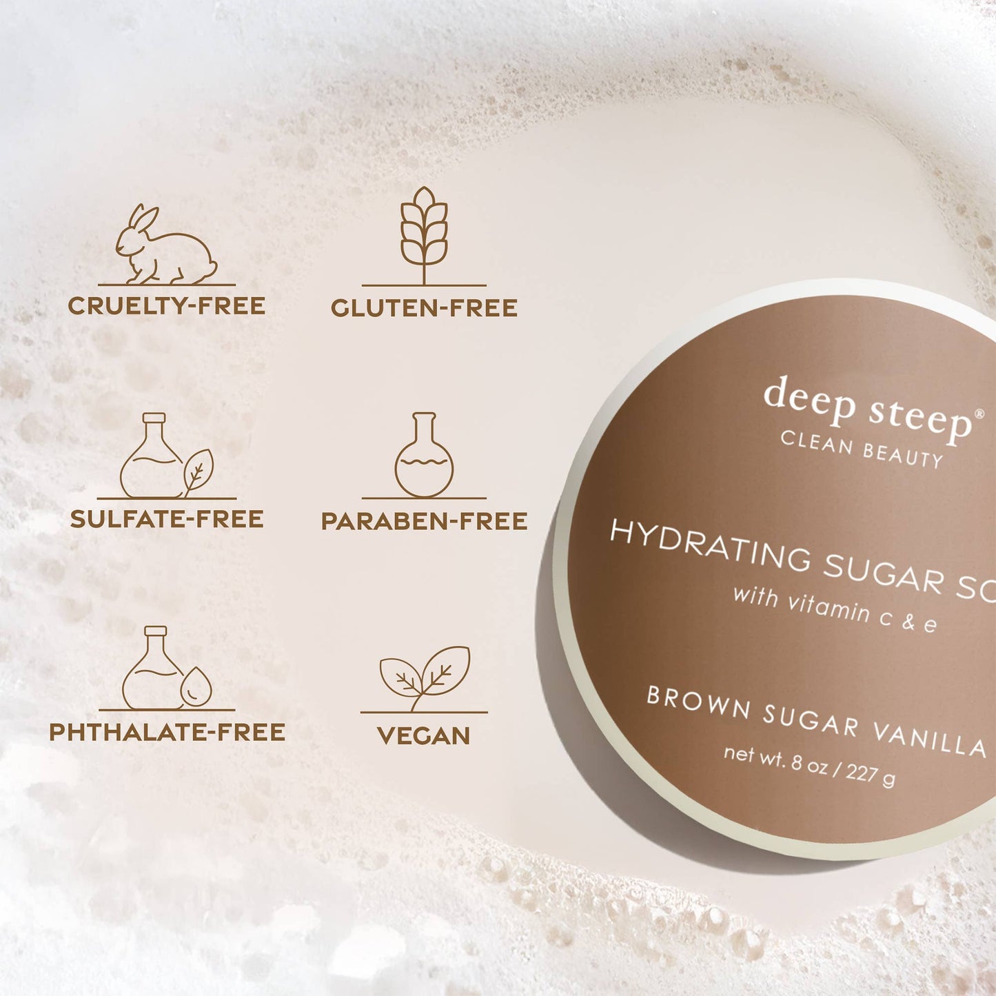 Brown Sugar Vanilla Exfoliating & Smoothing Sugar Scrub 8oz