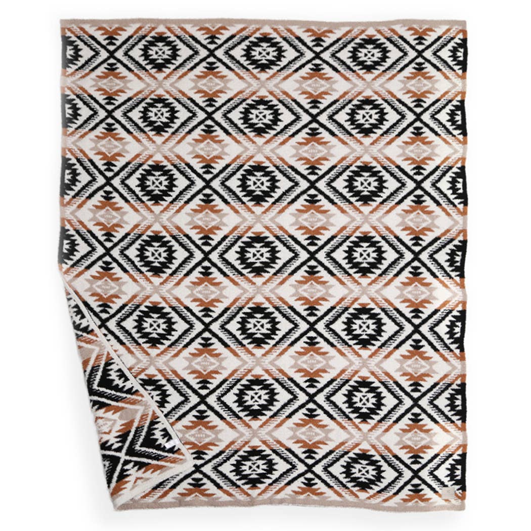 Tribal Pattern Cozy Soft Throw Blanket : 02 / ONE SIZE