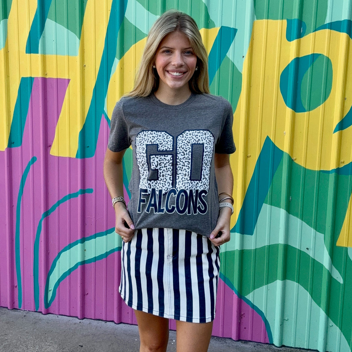 Go Falcons Cheetah Print Tee
