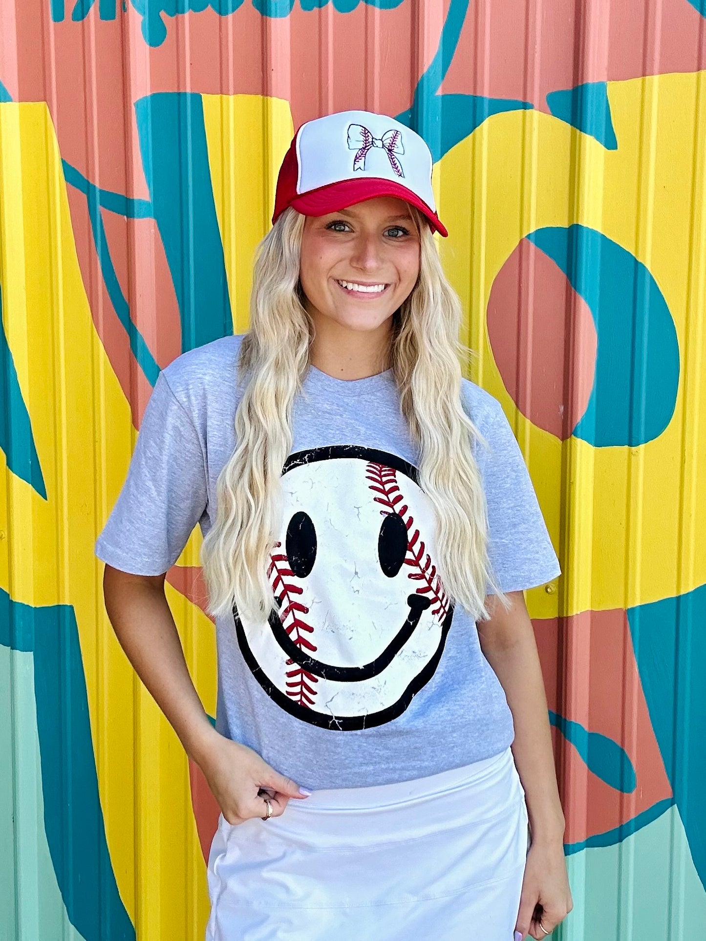 Baseball Smiley Tee