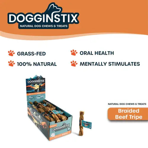 6" Braided Beef Tripe Sticks