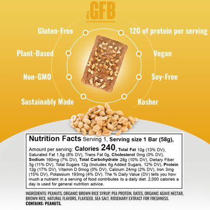 The GFB: Peanut Butter Protein Nutrition Snack Bar