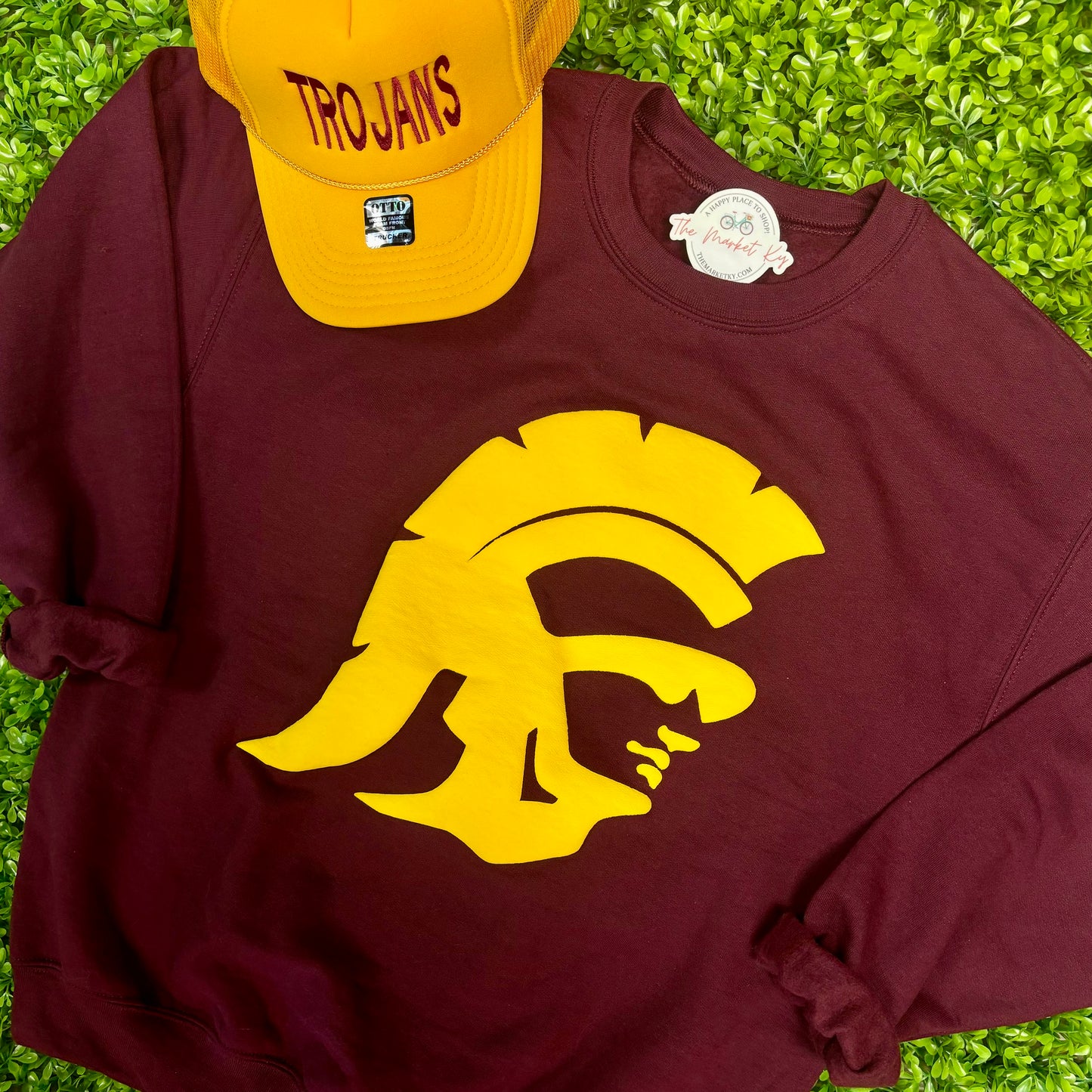 Trojan Head Puff Ink Sweatshirt