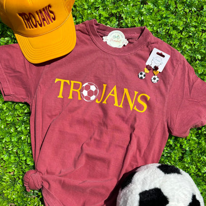 Trojans/Trojanettes Soccer Comfort Colors Tee