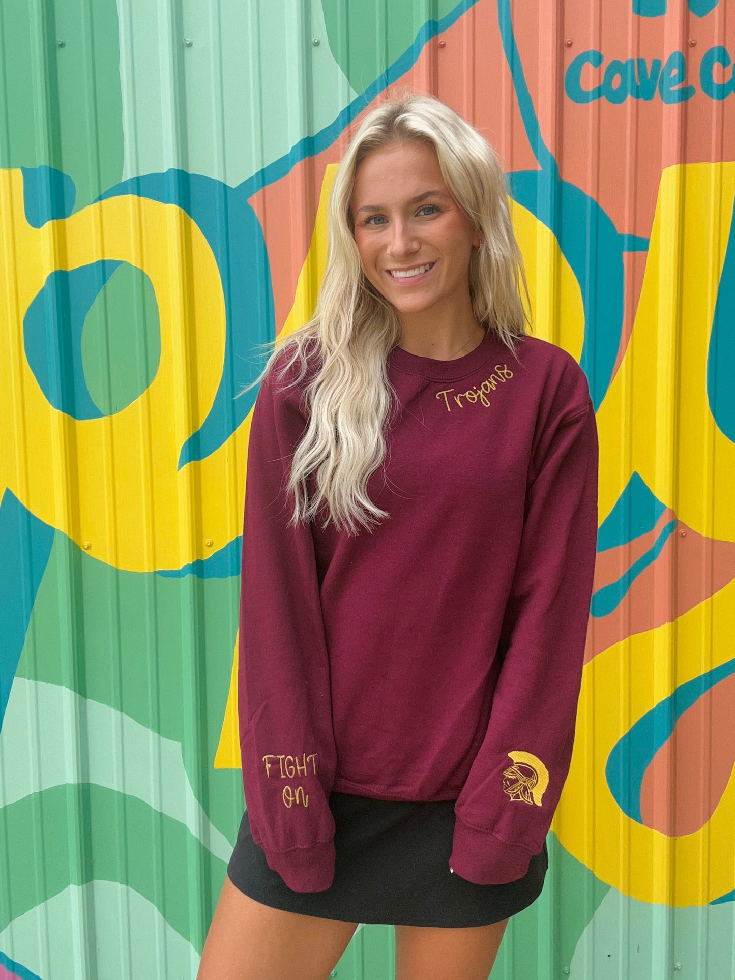 Trojans Embroidered Sweatshirt