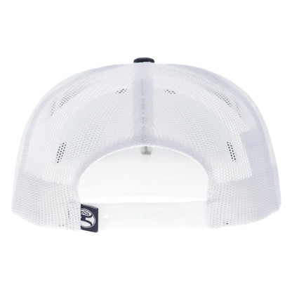 Hooey Men’s Mesa Trucker Hat - Navy/White with Serape Pattern Patch