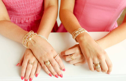 Pink Luster Pearl Bracelet: Standard 6.75 inch