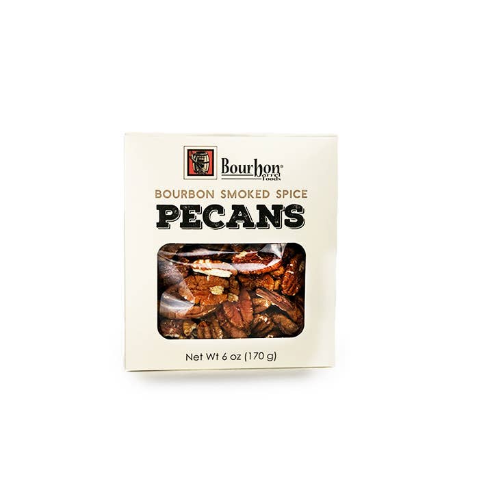 Bourbon Smoked Spiced Pecans: 6 oz