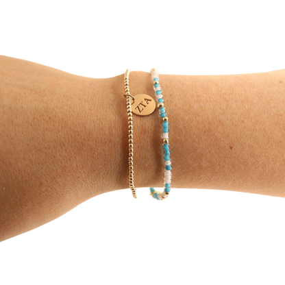 Teal Breeze Sprinkle Bracelet: Standard 6.75 inch