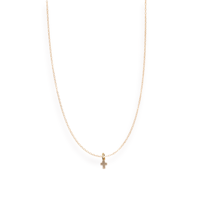 Mini Cross Charm Necklace