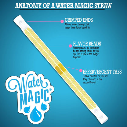 WaterMagic Electrolyte Peach Lemonade Water Flavoring Straws