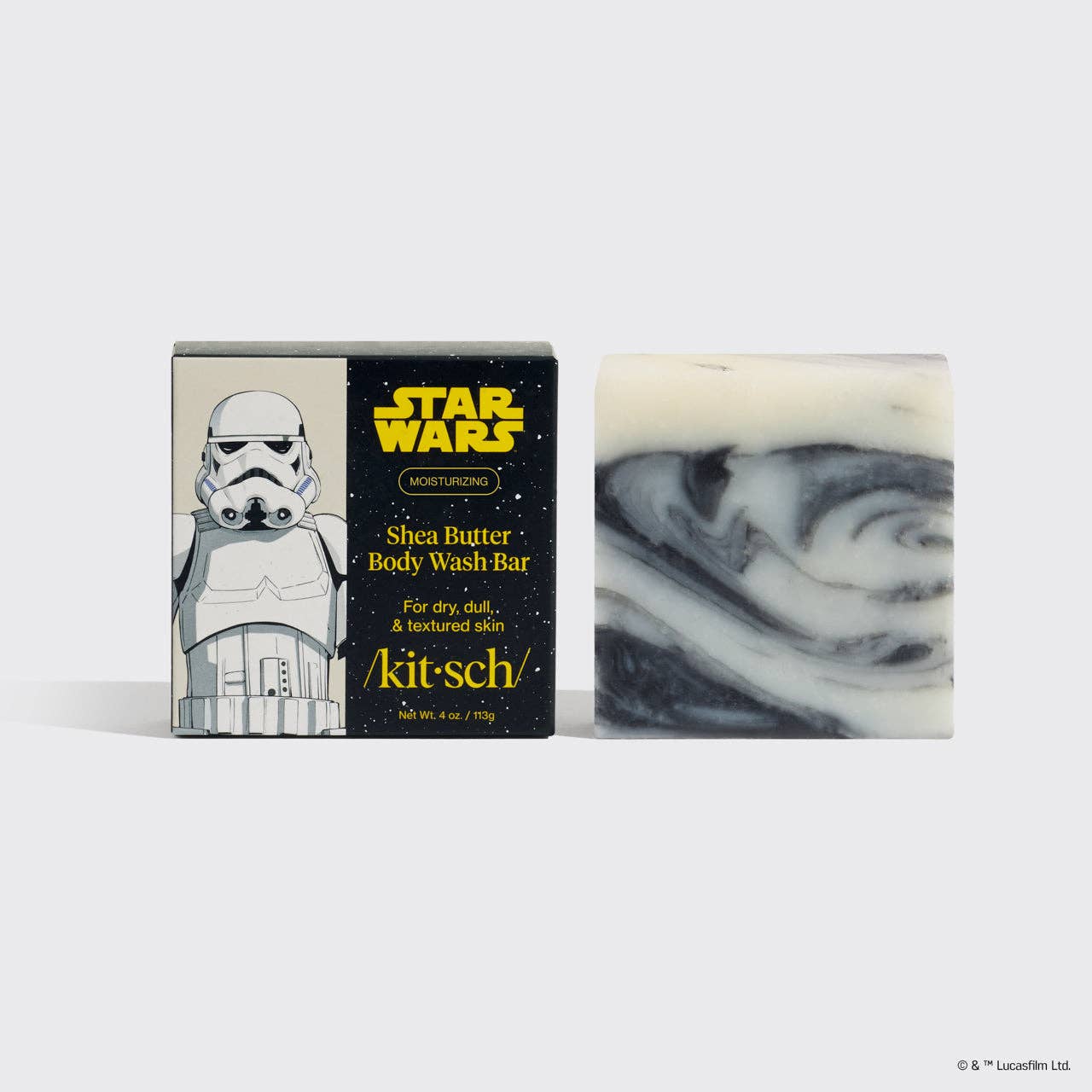 Star Wars™ & Kitsch Shea Butter Moisturizing Solid Body Wash - Stormtrooper Swirl